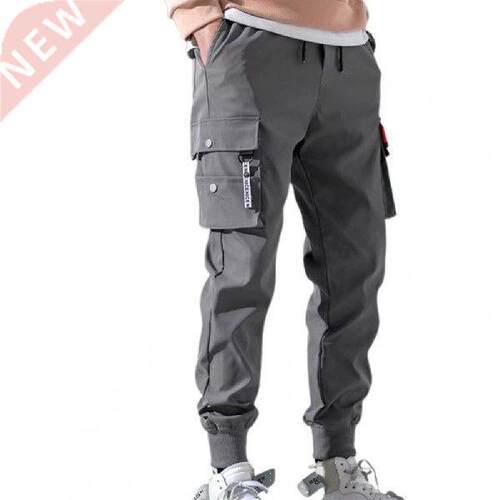 Plus Size Men Trousers Pants Solid Color Thin Male Men Beam