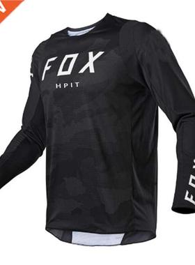 2021 Men's Downhill Jerseys hpit fox Camouflage Mountain Bik