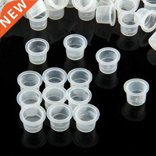 200 Plastic Medium Tattoo Ink Cups Caps Hder Supplies