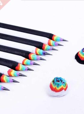 6Pcs/Set Pencil Hb Rainbow Color Pencil Stationery Items Dra