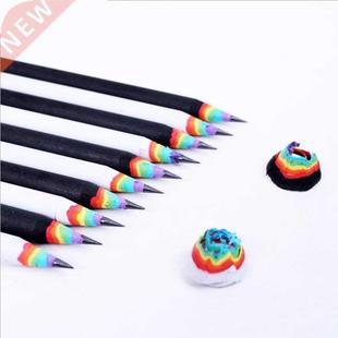 6Pcs/Set Pencil Hb Rainbow Color Pencil Stationery Items Dra