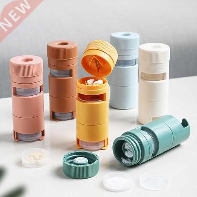 Portable Pill Box Cutter Tablet Crusher Organizer For Travel
