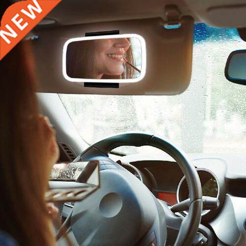 Car Cosmetic Mirror Stainless Steel Portable Sun-Shading