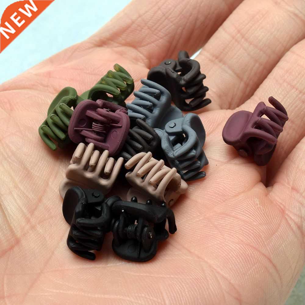 12/Lot Girls Cute Small Matte Texture Hair Claws Children Lo