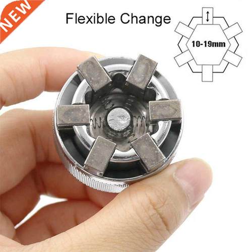 10-19mm Adjustable Hex Universal Socket Torque Ratchet Adapt