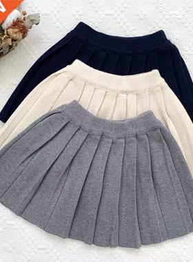 New Autumn Winter Baby Girl Knitted Skirts Korean Style Soli