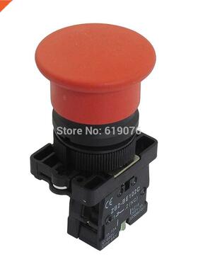 22mm NC Red Mushroom Momentary Push Button Switch 600V 10A Z