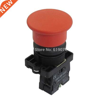 22mm NC Red Mushroom Momentary Push Button Switch 600V 10A Z