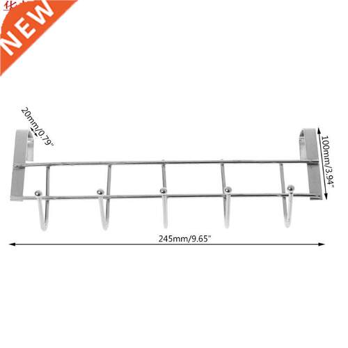 5 Hooks Over Door Clothing Hanger Rack Cabinet Door Loop Hol