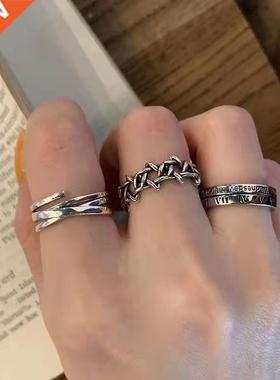 Rings Sets Resizeble for Women Aesthatic Grunge Vintage Open