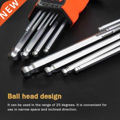 FGHGF 9PCS L Type Doule-End Screwdriver Hex Wrench Set Alle