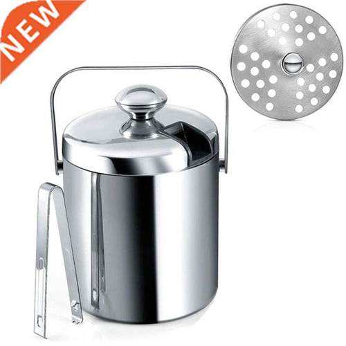 Ice Bucket With Lid, Double-Walled Ice Bucket With Lid, Stai