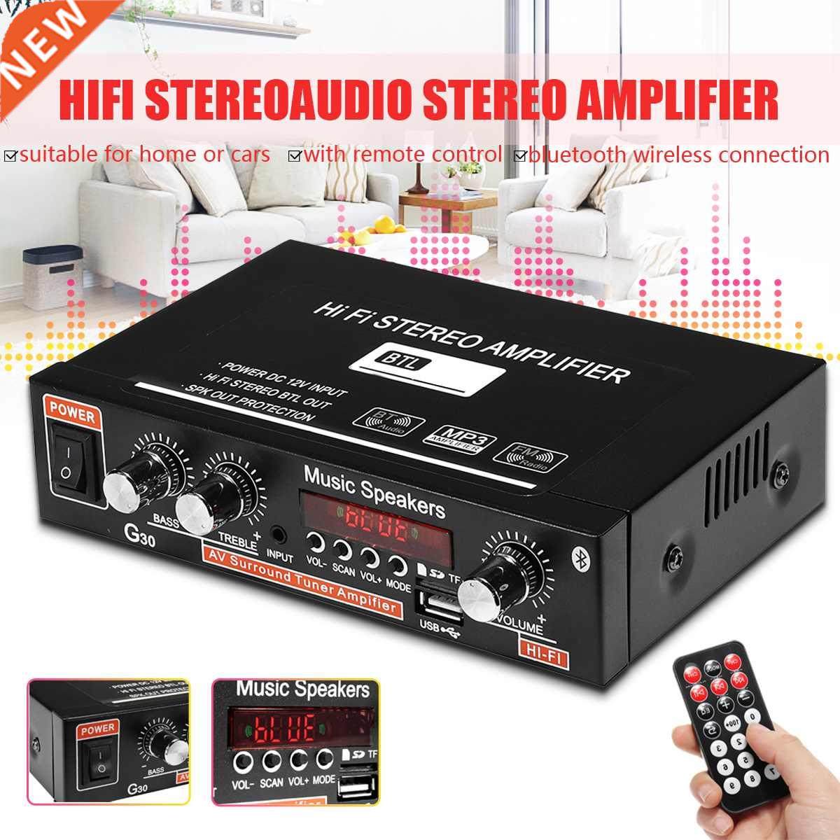2CH LCD Display HIFI Audio Stereo Power Amplifier bluetooth