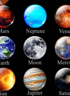 Eight PlanEtS FridgE MagnEt Full Moon Earth Solar SyStEM Pla