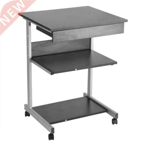 Portable Modern Wooden Rolling Mobile Standing Computer Lapt
