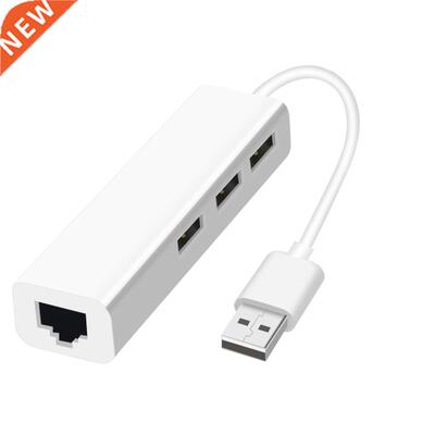 USB to Ethernet Adapter 3 Ports USB 2.0 Hub Ethernet RJ45 La