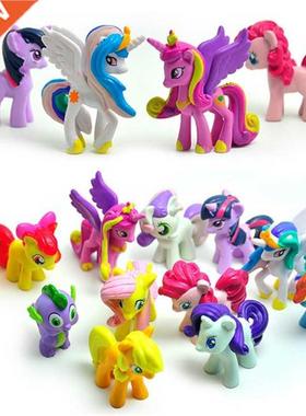 12pcs/lot Cute Little Horse Pvc Action Figures Toys for Chil