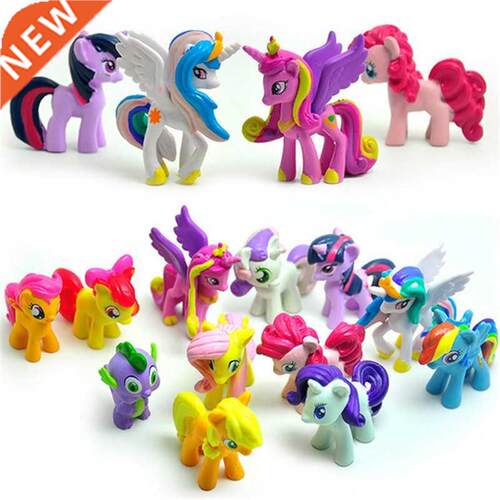 12pcs/lot Cute Little Horse Pvc Action Figures Toys for Chil