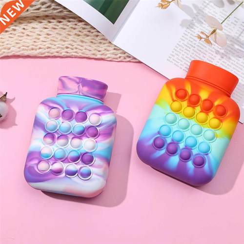 500ML Portable Hot Water Bottles Fnger Comfortable Bubble