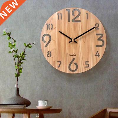 Wooden 3D Wall Clock Modern Design Nordic Brief Living Room