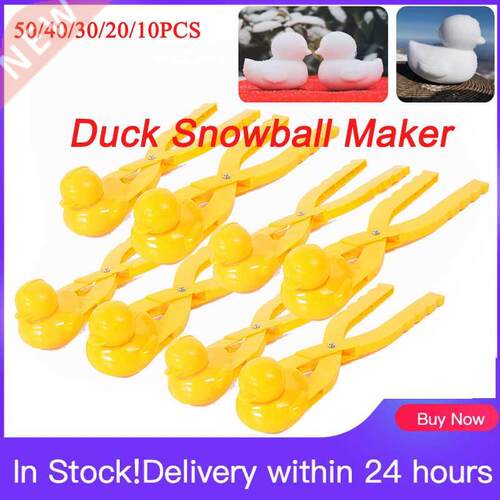 10-50pcs Snowball Maker Plastic Cartoon Duck Clip Kids