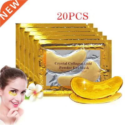 InniCare 20Pcs Crystal Collagen Gold Eye Mask Anti-Aging Dar