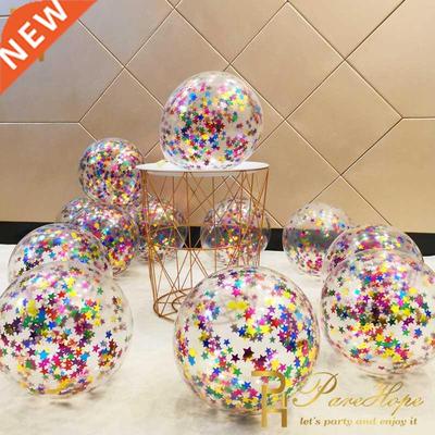 10/20 Star Confetti Balloons Metallic Confetti Latex Transpa