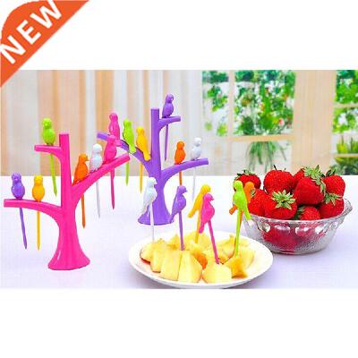 1 Set Animal Fruit Forks Birdie Fruit Fork Snack Dessert