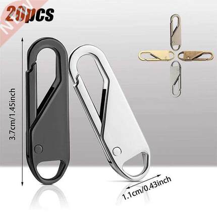 20PCS Fashion Zipper Slider Puller Detachable Zipper Head