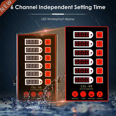 6 Channels Kitchen Timer Cooking Reminder Restaurant Timer