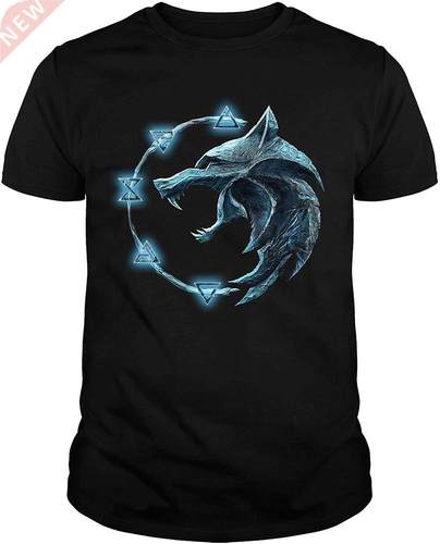 The-Witcher Symbol Wolf T-Shirt Sweatshirt for Men New Arriv