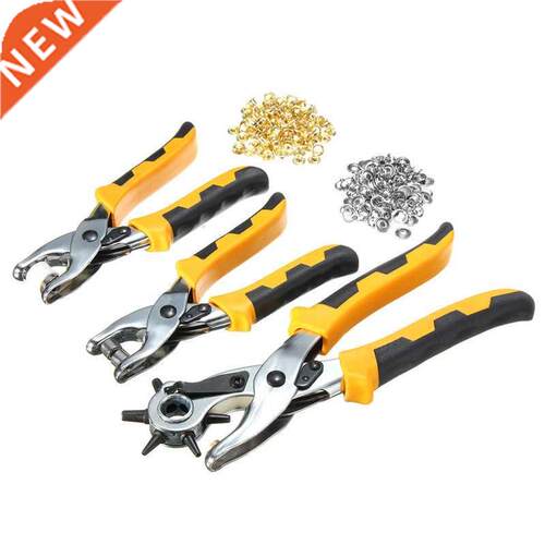 3 in1 Leather Belt Hole Punch+ Eyelet Plier +Snap Button Gro