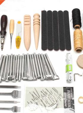 Professional 59pcs Leather Craft Tools Kit Hand Leathercraft