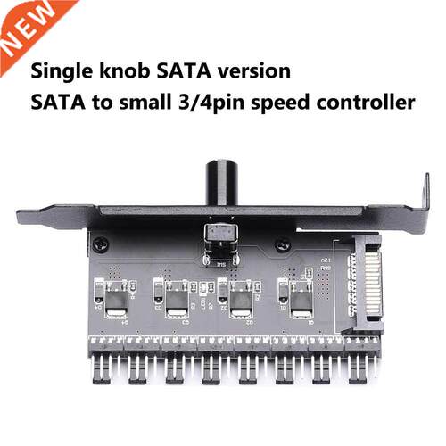 12V 3Pin 4Pin Cooling Fan Hub Speed Controller Knob 8 PortSA
