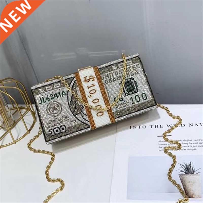 New crystal oney USD bags Dollar Design Luxury Diaond Even