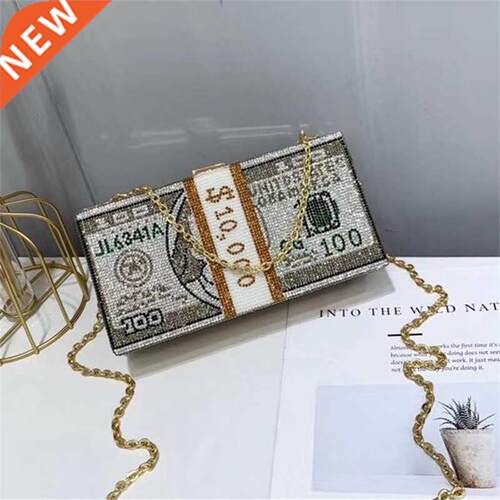 New crystal oney USD bags Dollar Design Luxury Diaond Even