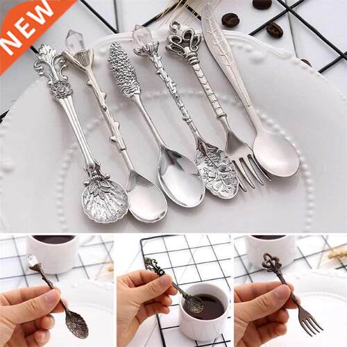 6Pcs/Set European Palace Tableware Exquisite Spoons Fork Fru