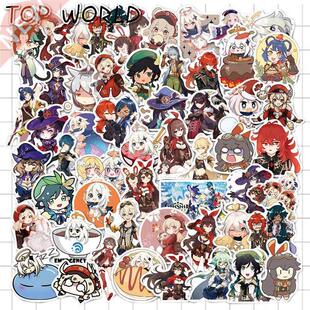 10/50pcs/set Genshin Impact Cartoon Open World Game Sticker