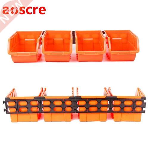 Wall Mounted 4-box Storage box Garage Rack Plastic Tool Box