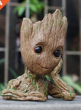 Baby Groot Flowerpot Action Figures Model Toys Cute Flowerpo