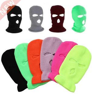 Hole Full Face Mask Autumn Winter Knit Cap for Ski Cycling