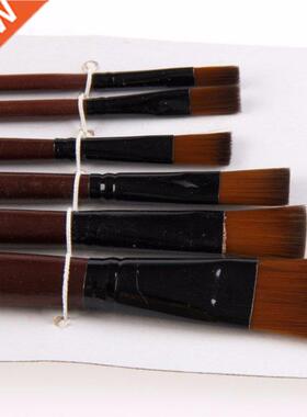 1 Set/6 Pcs Artists Brushes Nylon Acrylic Oil Paint Brushes