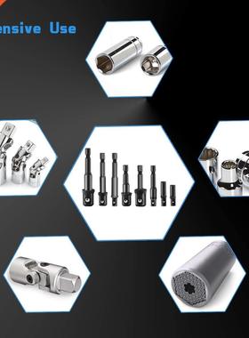 16PC Socket Adapter Impact Hex Shank Drill Bits Bar Set Dril