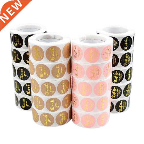 500pcs/Roll 2.5cm Thank You Stickers Seal Labels Gift Packag