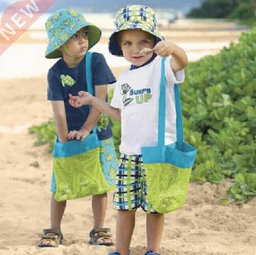 US Children Beach Mesh Bath Toys Storage Bag Tote Kids