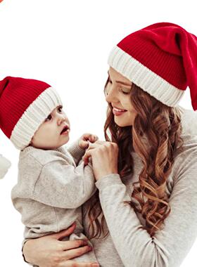 Autumn Winter Parent-child Knitted Hats Ladies Baby Color
