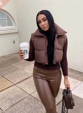 2021 Spring Casual Woman Black Loose Short Vest Female Fashi