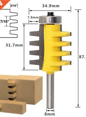 DIY Woodworking 4 teeth 8mm Shank T Type Router Bit Wood Wor