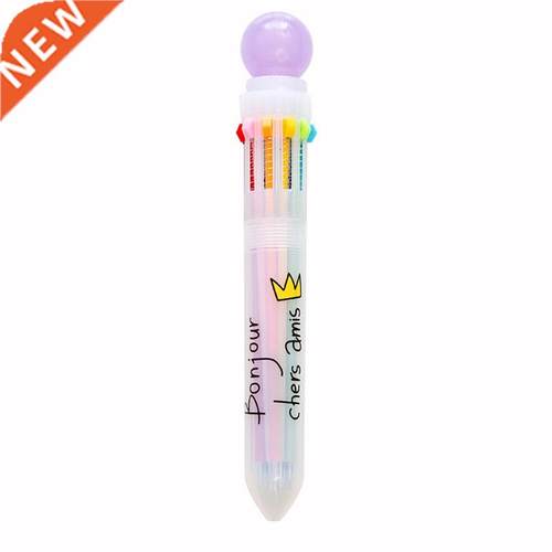 Creative Cute Candy Color Multi 10 Color Ballpoint Pen Writi