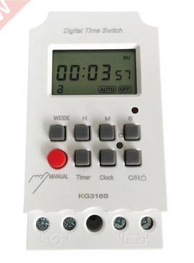 KG316S 220V LCD Microcomputer Timer Digital Time Switch Seco